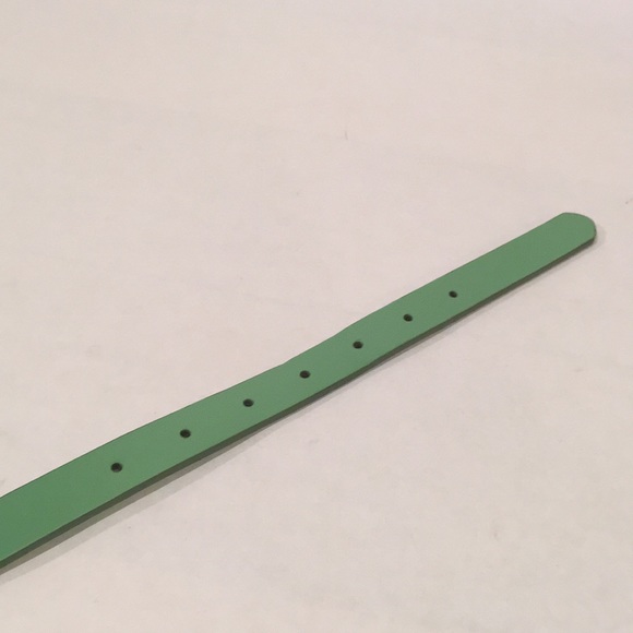 Fossil Mint Green Patent Leather Slim Belt Minimalist Career Size Medium - Picture 8 of 15